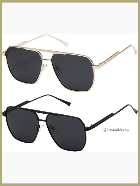 Polarized Sunglasses with Metal Frame, Square Retro Style for Outdoor Activities main image 6